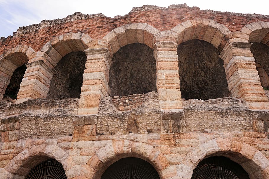 verona, arena, building, architecture, historically, places of interest, HD wallpaper