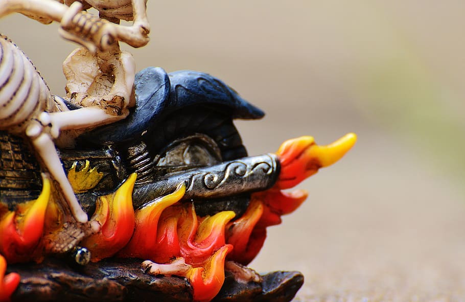 biker, skeleton, creepy, weird, decoration, scary, bone, horror HD wallpaper