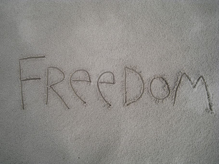 Freedom, Sand, Sums, Beach, summer, text, no people, full frame HD wallpaper