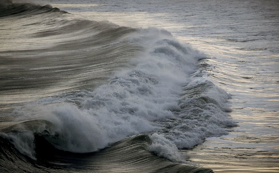 wave, sea, water, beach, foam, nature, costa, blue, ocean, rocks HD wallpaper