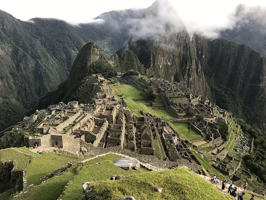clouds, mountain, outdoors, tourism, daylight, inca, inca temple HD wallpaper