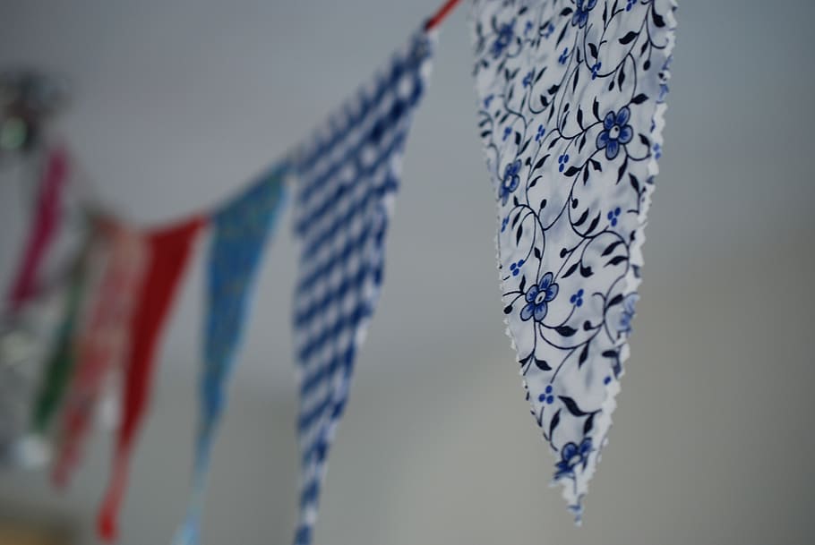 assorted-color flag banner decor, flags, birthday, party, surprise HD wallpaper