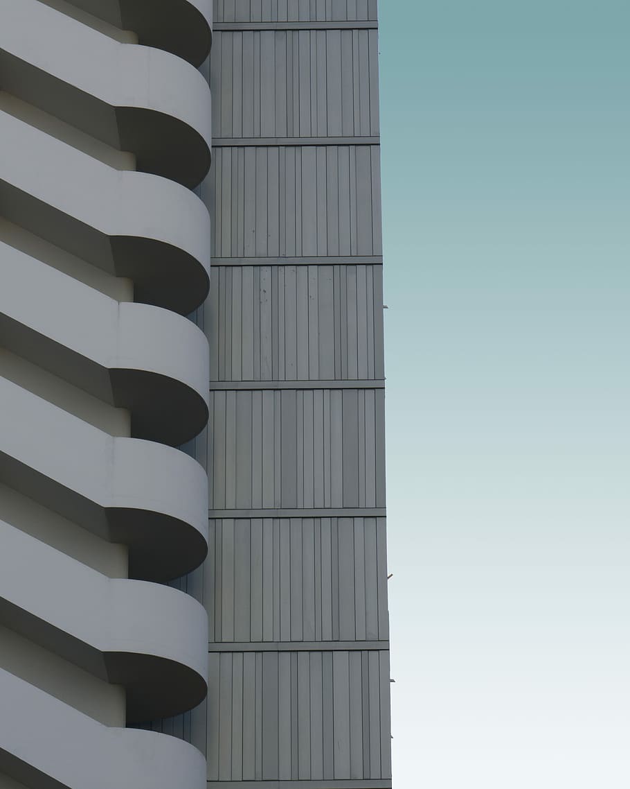 gray high-rise building, untitled, minimal, architecture, concrete HD wallpaper