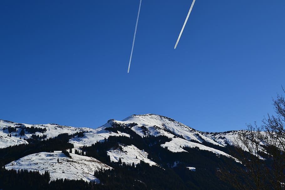 aschau, alpine, winter, sky, view, mountains, snow, nature HD wallpaper