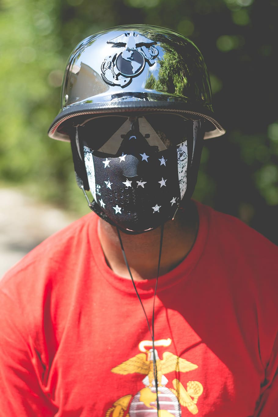 men's black and white mask with hard hat, sport, outdoors, sports Helmet HD wallpaper