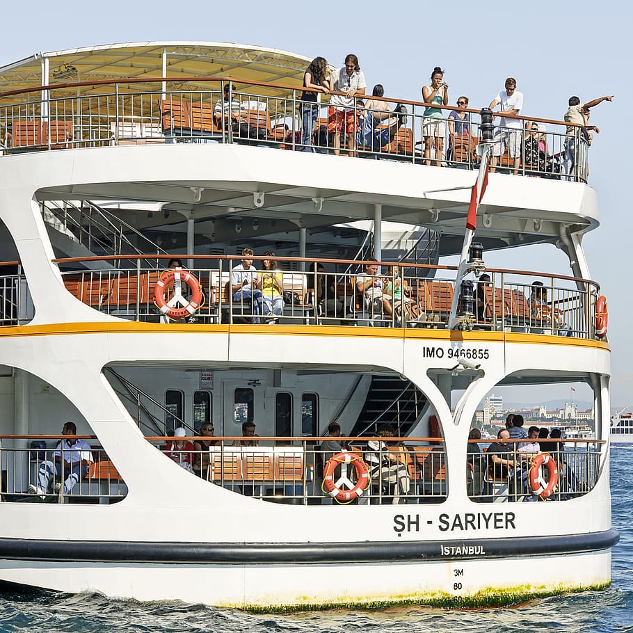 ferry, istanbul, turkey, group of people, water, transportation HD wallpaper