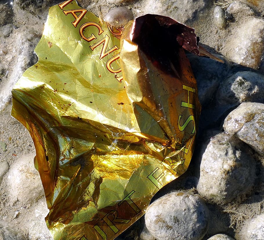 garbage, gold, section, macro, waste, packaging, solid, rock HD wallpaper