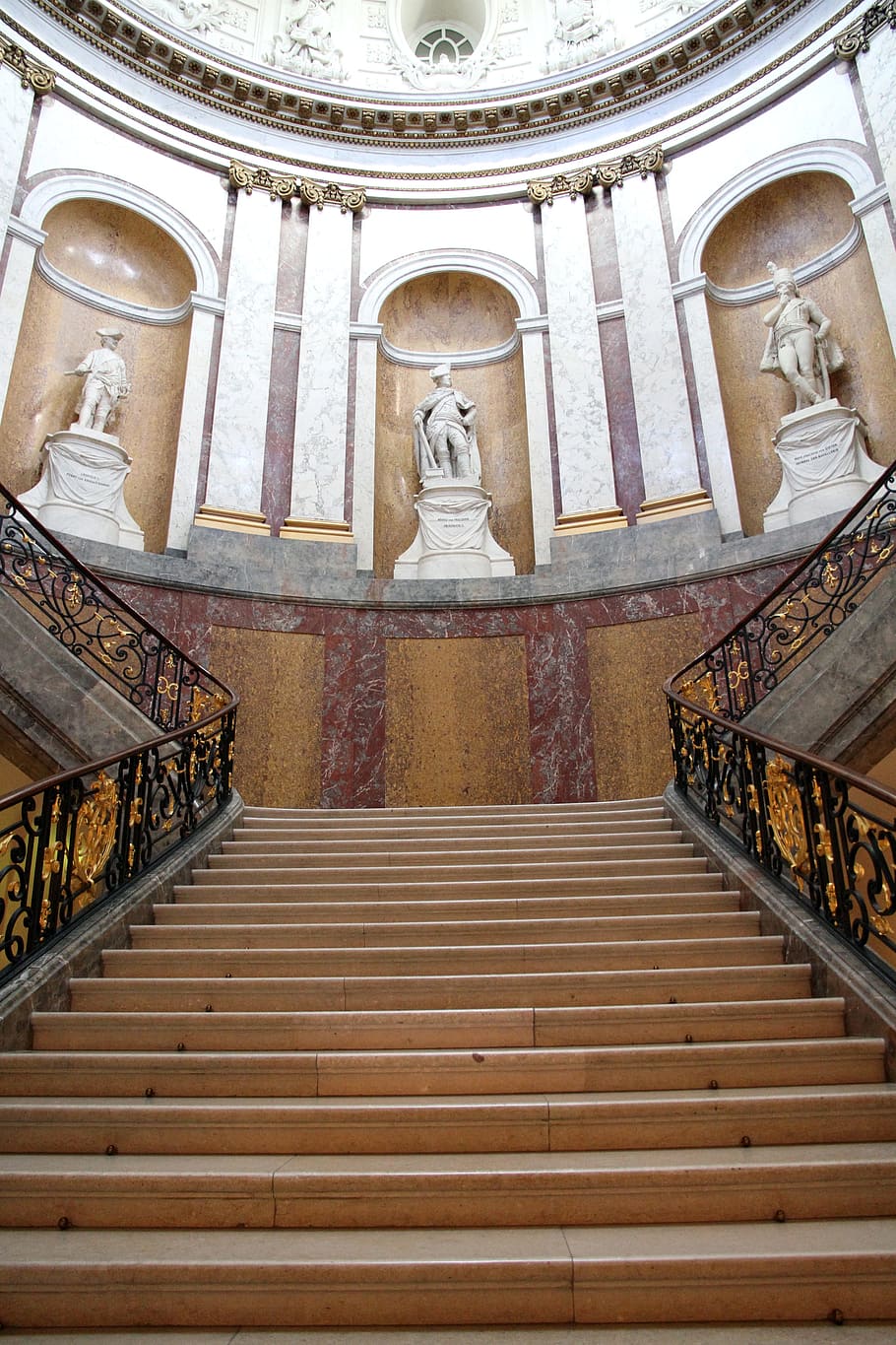 berlin, museum, staircase, statues, monuments, germany, marble HD wallpaper