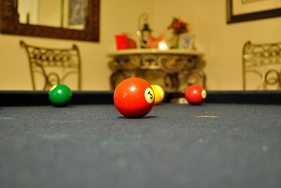 pool, billiards, red ball, pool ball, sport, pool table, pool - cue sport HD wallpaper