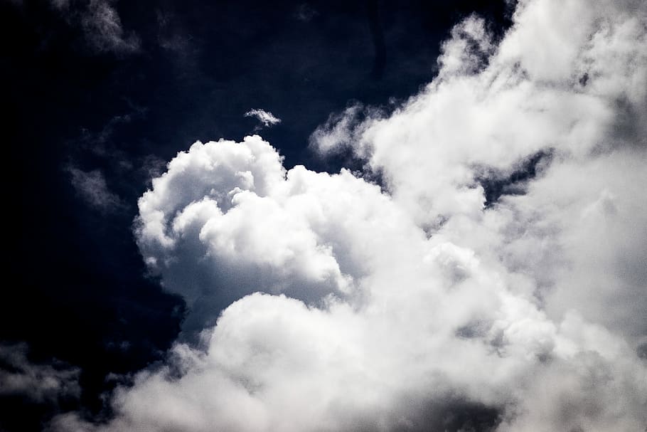 cloud formation photo, white clouds, cloudscape, sky, dramatic sky HD wallpaper