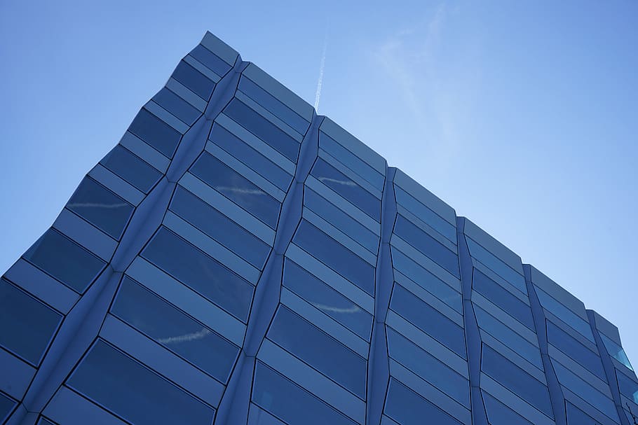 architectural design, architecture, building, clear sky, contemporary HD wallpaper