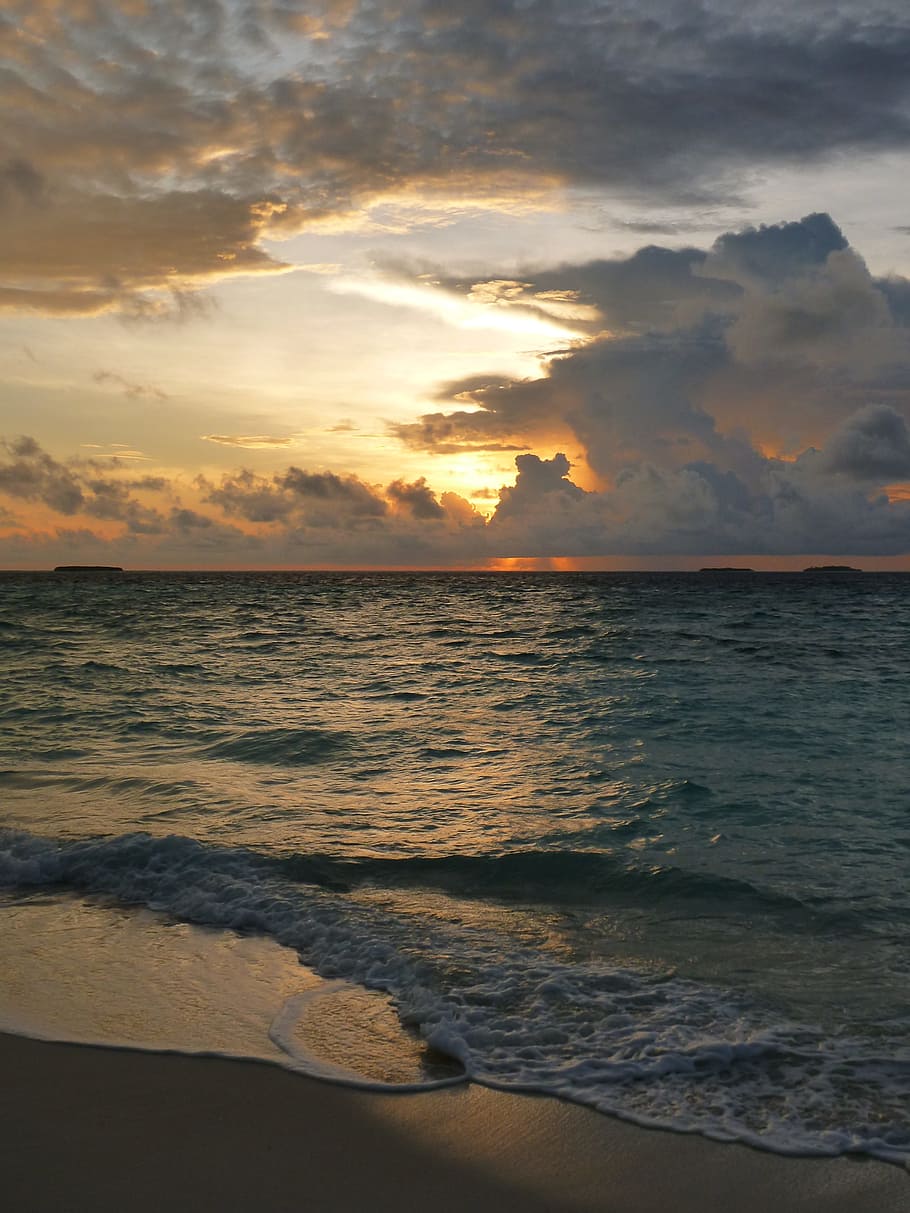 seashore photography, sunsets, beaches, waves, tides, ocean HD wallpaper