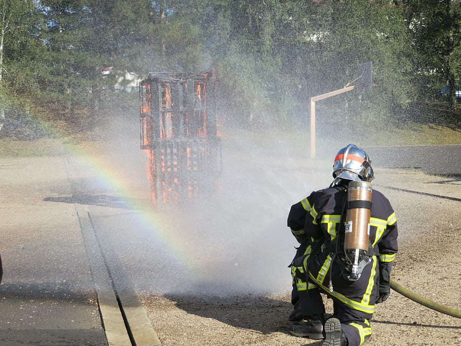 Fire, Fire, Fire Fighting, Brand, use, fire fighting attack HD wallpaper