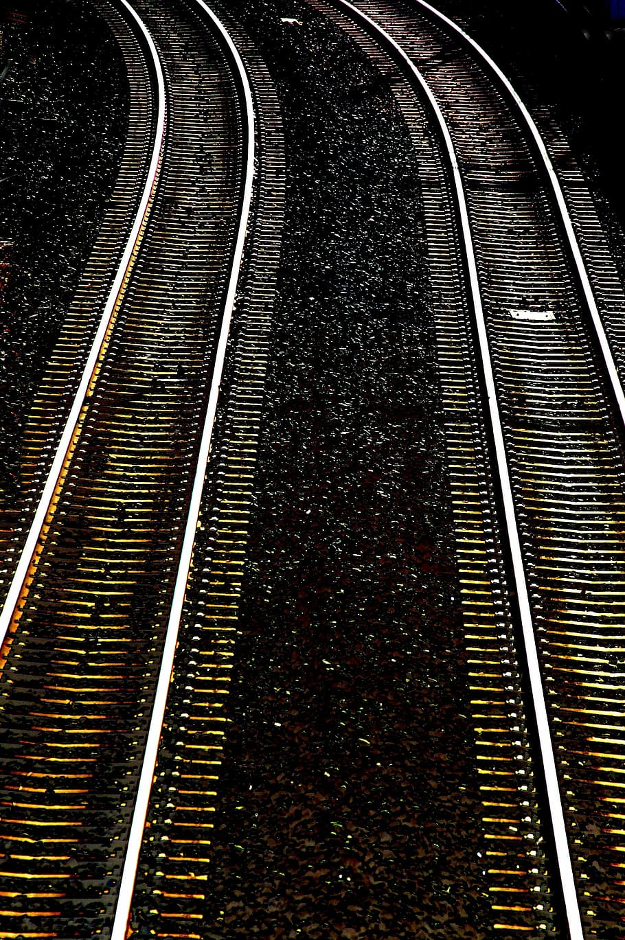 pathways, railway, rails, track, railroad track, rail transportation HD wallpaper