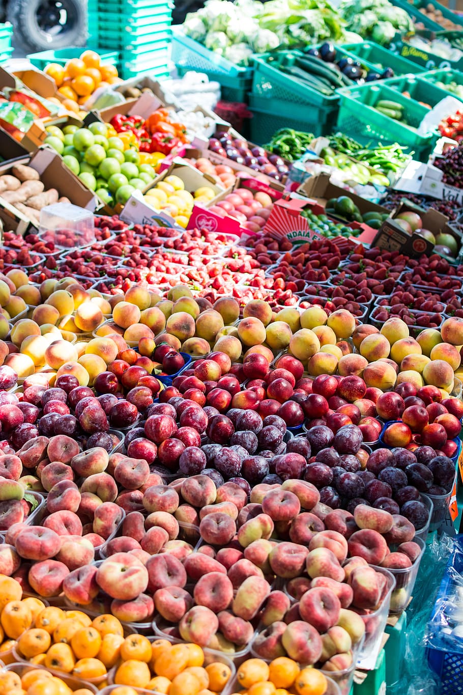 Summer Fruit Market, food, market Stall, freshness, vegetable, HD wallpaper
