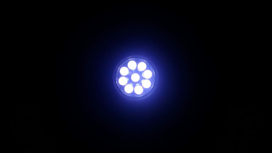 Light, Night, Flashlight, Dark, Blue, dusk, blur, home, space HD wallpaper