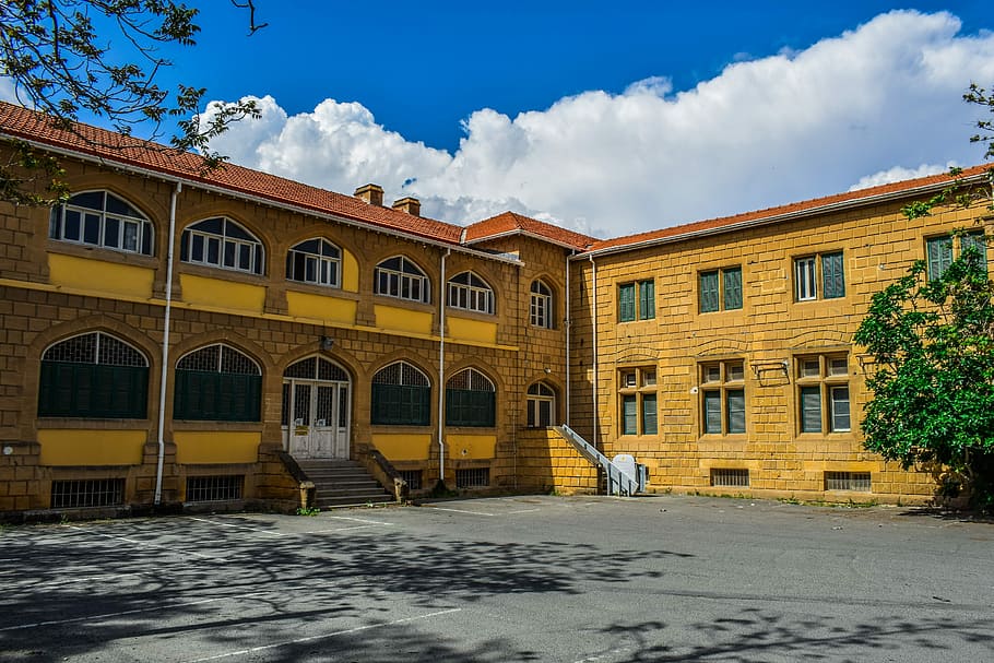 architecture, building, colonial style, facade, old, city, lefkosia HD wallpaper