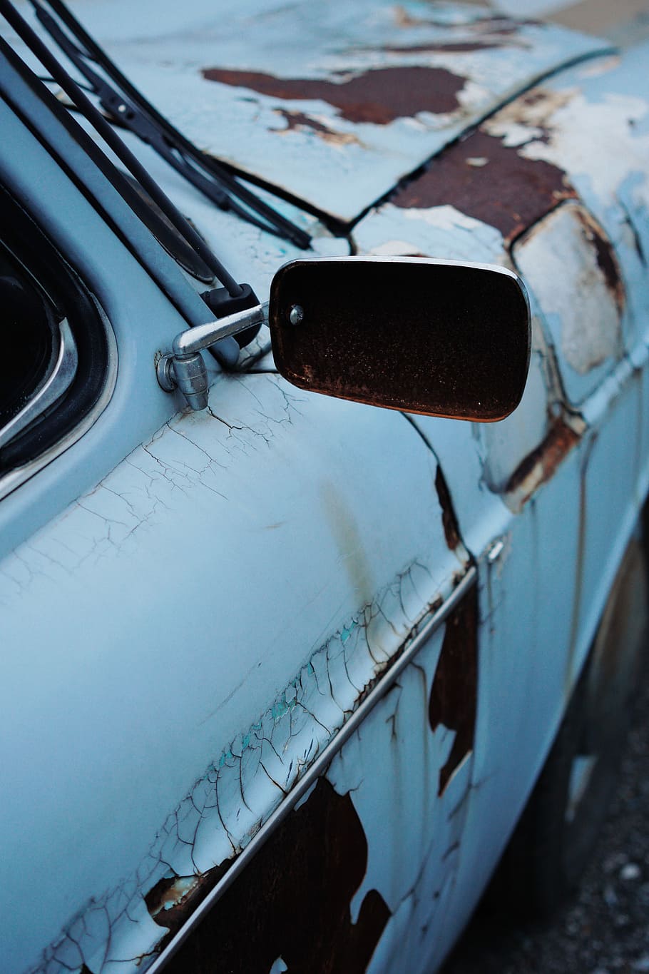 close up photography of rusted vehicle, car, old, rusty, mirror HD wallpaper