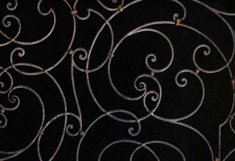 brown wrought decor, texture, ornaments, background, abstract HD wallpaper