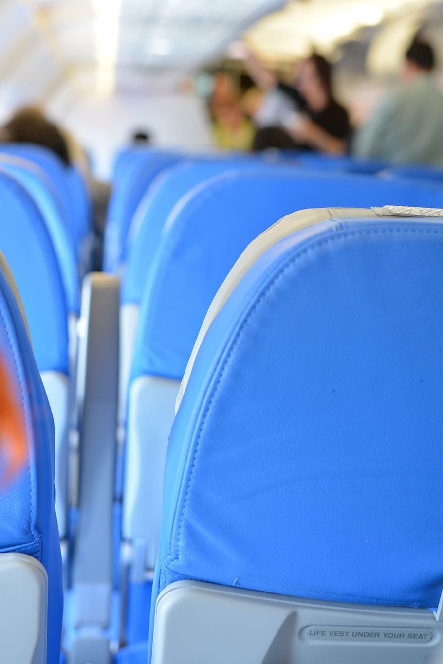 seats, airline, chairs, rows, fly, economy, travel, airliner, HD wallpaper