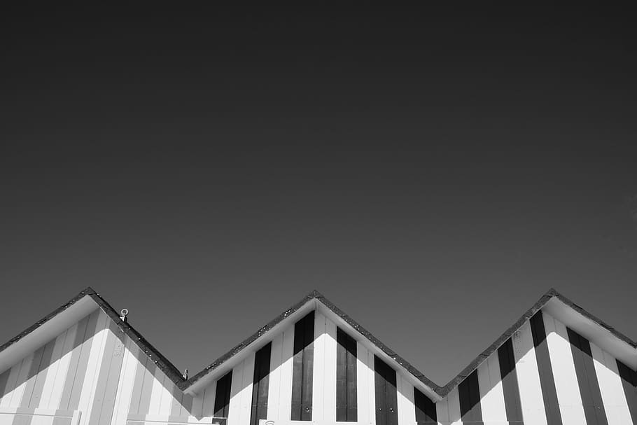 Symmetry, Shadow, Black, White, architectur, stripes, architecture HD wallpaper