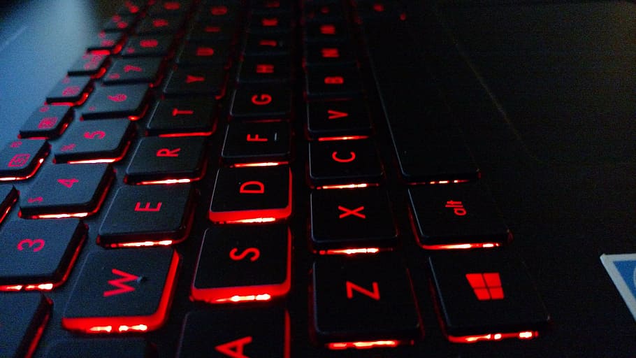 tech, computer, keyboard, red, black, computer Keyboard, technology HD wallpaper