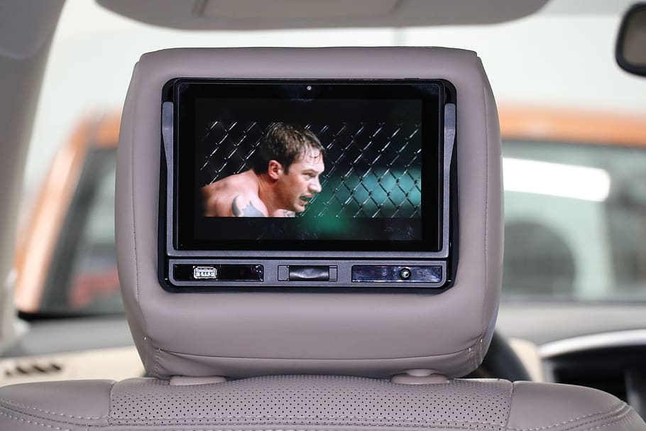 tablet, dvd, player, technology, transportation, focus on foreground HD wallpaper
