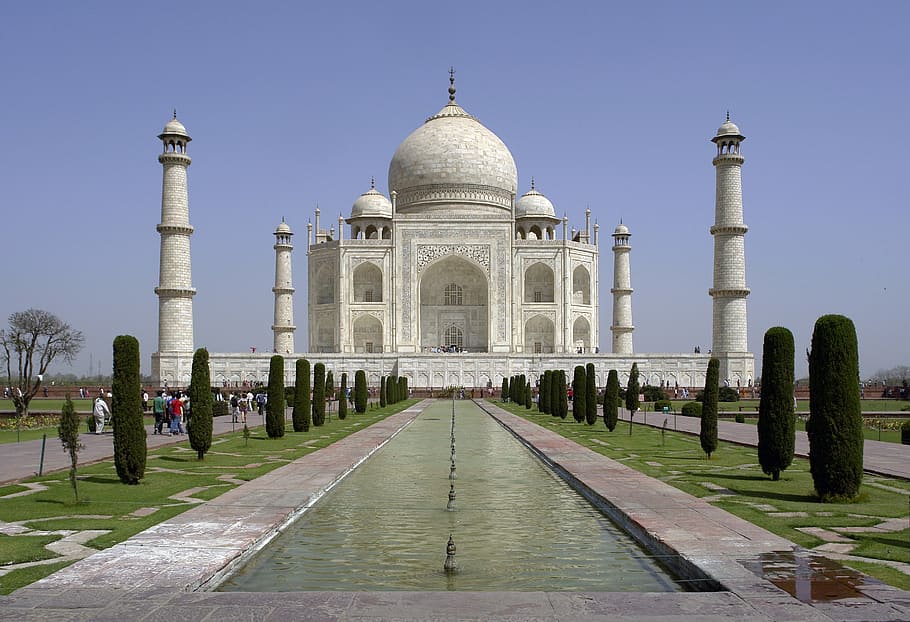 HD wallpaper: historical, monuments, india, mughals, taj mahal, dome,  building exterior | Wallpaper Flare