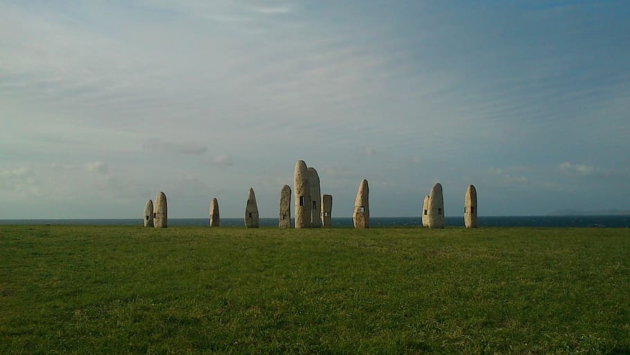 Coruña, Monument, Excursion, Walk, Field, afternoon, distant HD wallpaper