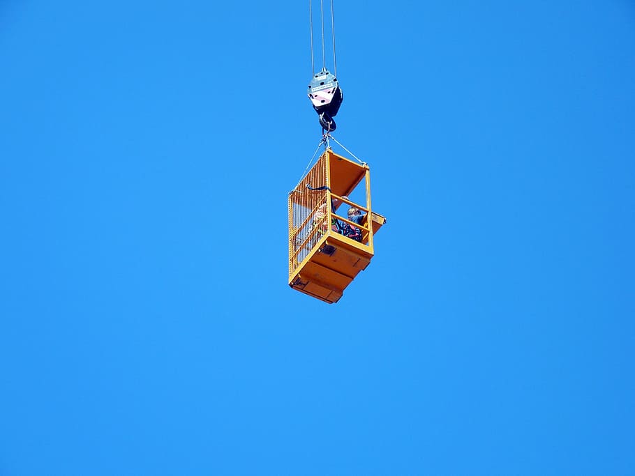 crane, view, height, outlook, high, vision, sky, gondola, cabin HD wallpaper