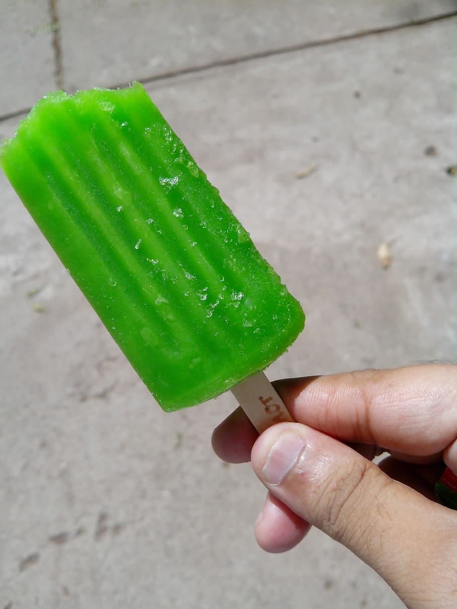 ice candy, summer, cooler, green ice candy, dessert, food, sweet
