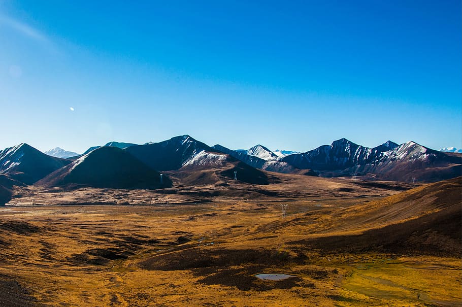landscape photography of mountains, nature, scenics, snow, mountain Range HD wallpaper
