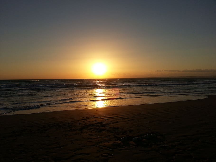 sunset, sea, summer, sicily, italy, sky, water, beach, land HD wallpaper