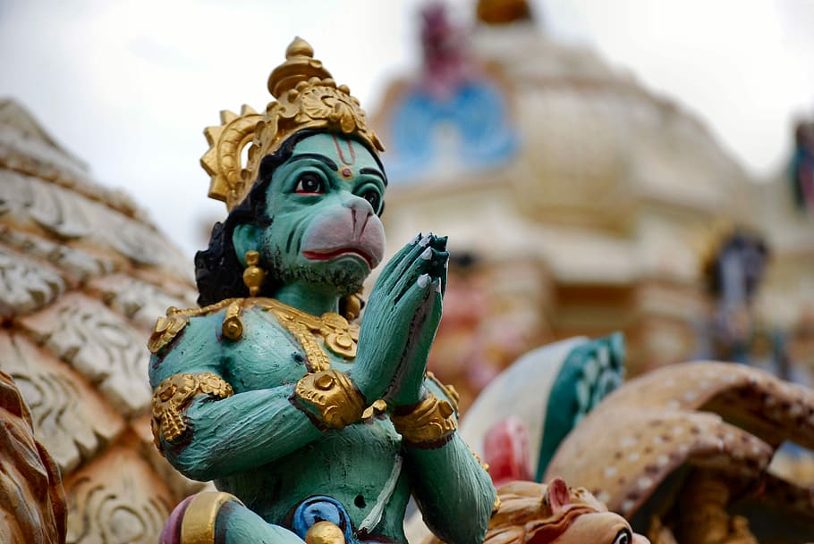 HD wallpaper: selective focus photography of Lord Hanuman figurine outdoors  | Wallpaper Flare