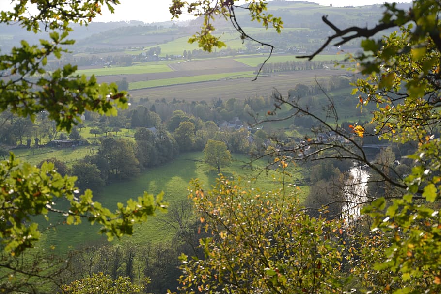 panoramic, nature, trees, normandy, france, panoramic views HD wallpaper