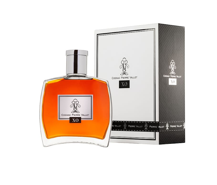 cognac, bottle, alcohol, white background, studio shot, cut out HD wallpaper