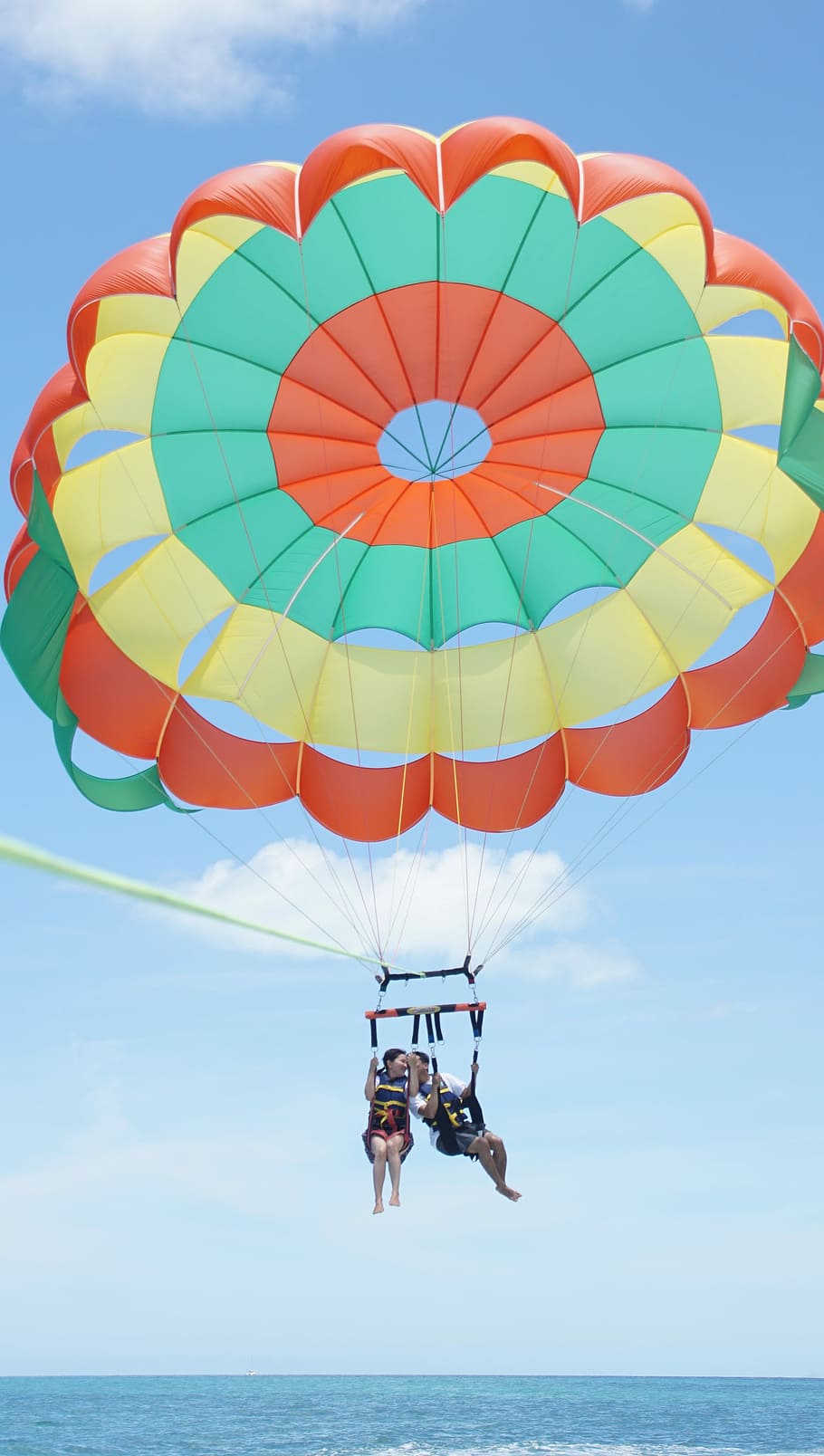Parasailing, Florida, Ocean, parachute, parachuting, flying HD wallpaper
