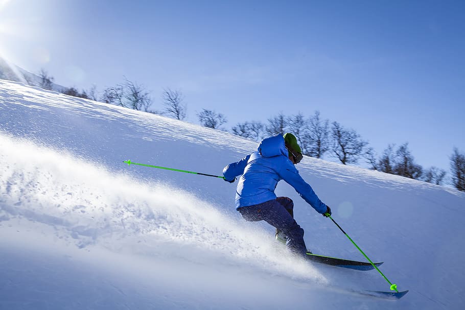 cold, snow, landscape, sky, action, adventure, daylight, downhill HD wallpaper