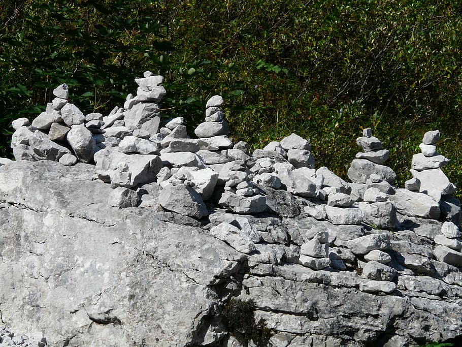 Cairn, Stones, Turret, Steinmann, Cairns, steinmanderl, stacked together