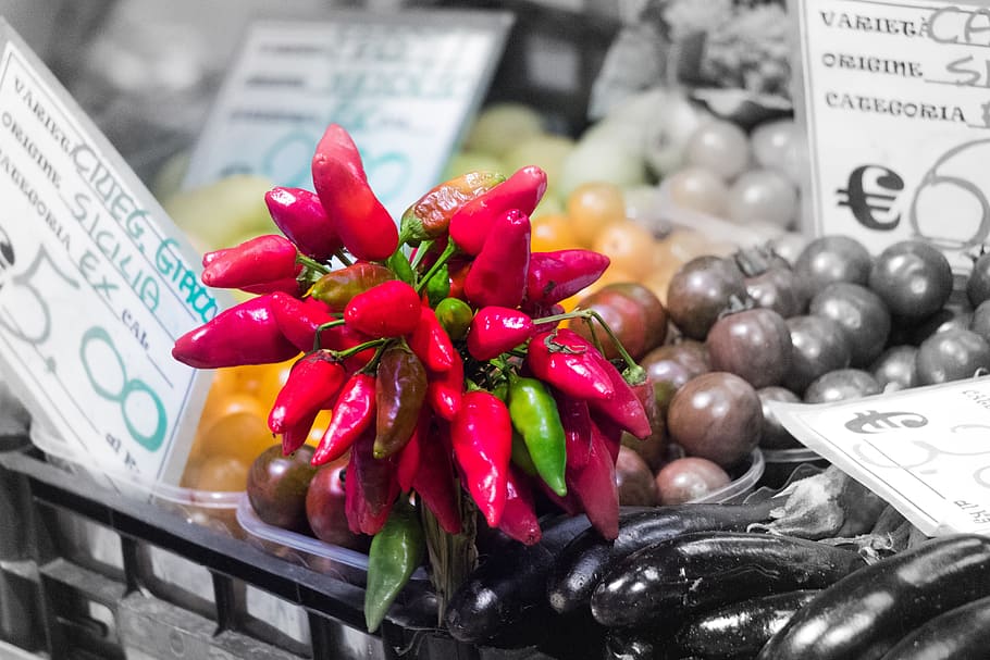 peppers, eating, chilli, spices, kitchen, food, paprika, red pepper HD wallpaper