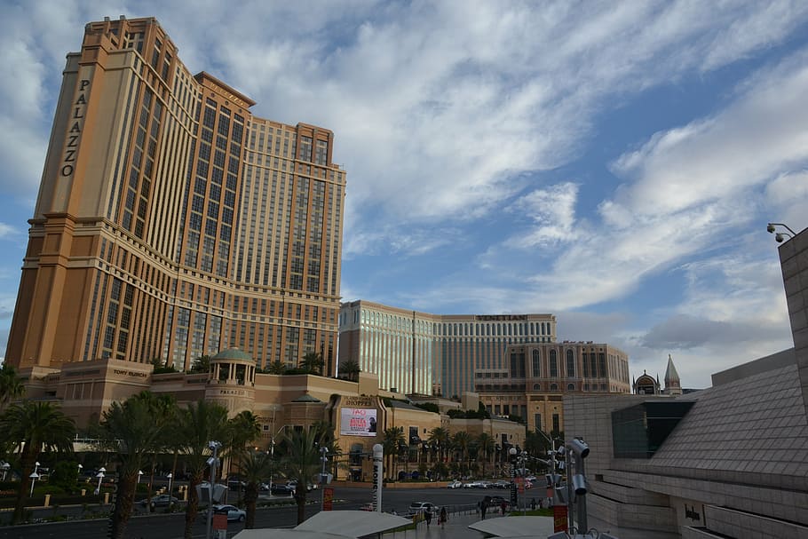 vegas, sky, clouds, summer, casino, sun, building exterior HD wallpaper