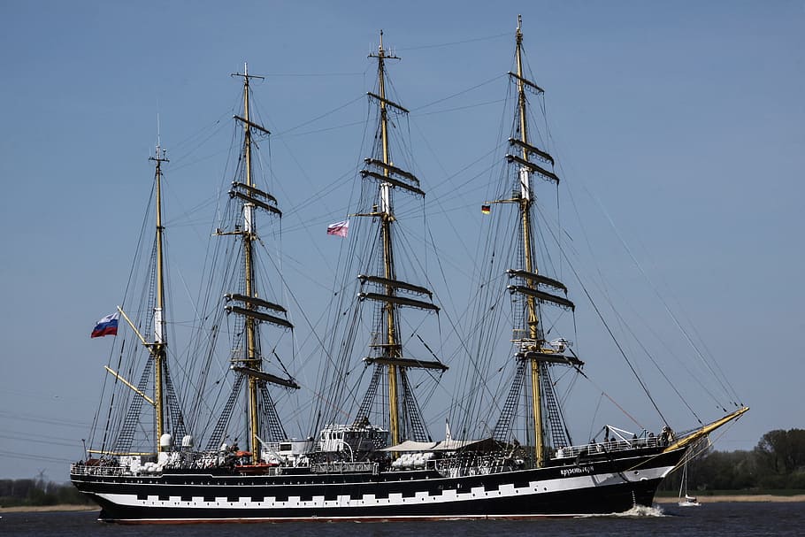 sailing vessel, water, four master, boot, seafaring, historically HD wallpaper