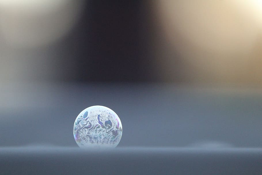 bubble, soap, ze, frozen, frost, single object, wealth, studio shot HD wallpaper