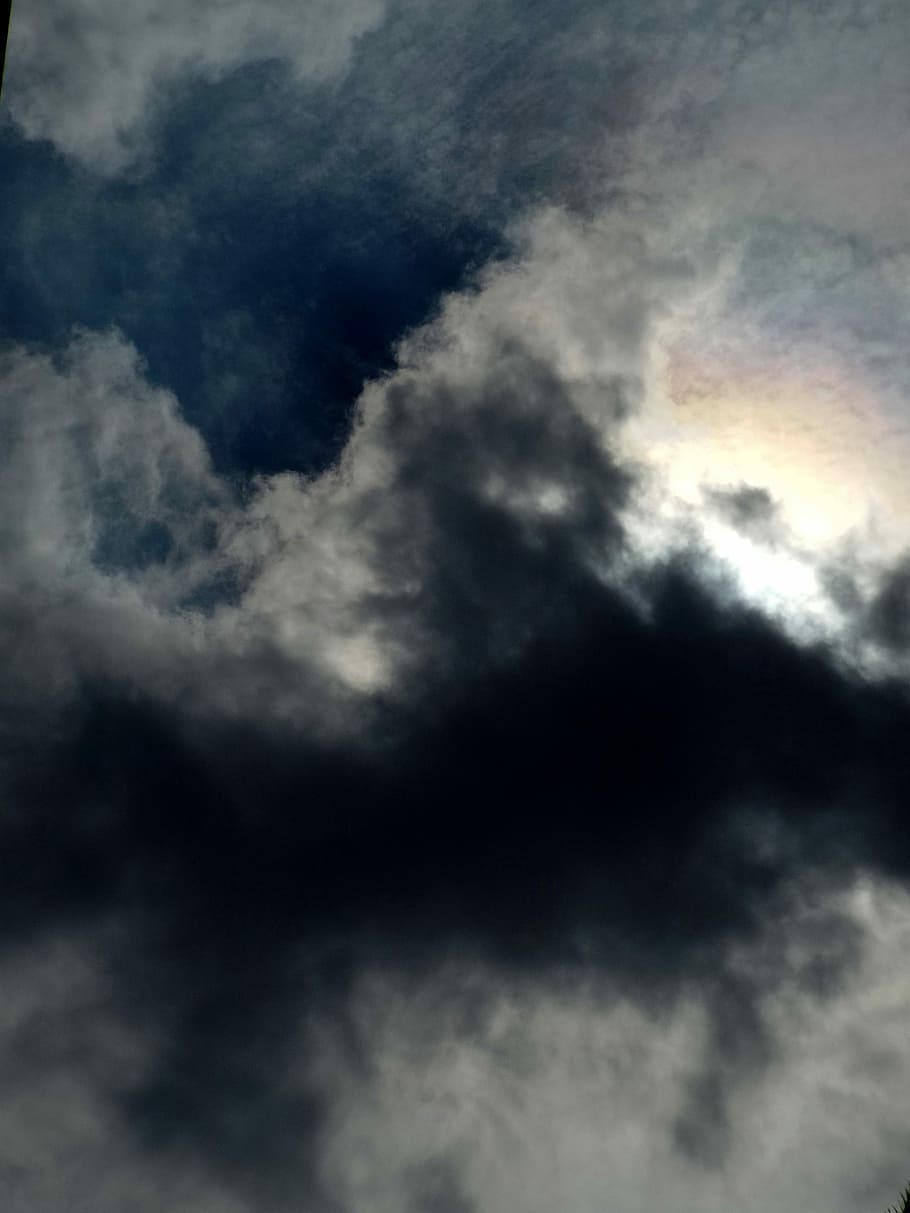white and black skies, cloud, sky, sun, dark, change, changing HD wallpaper