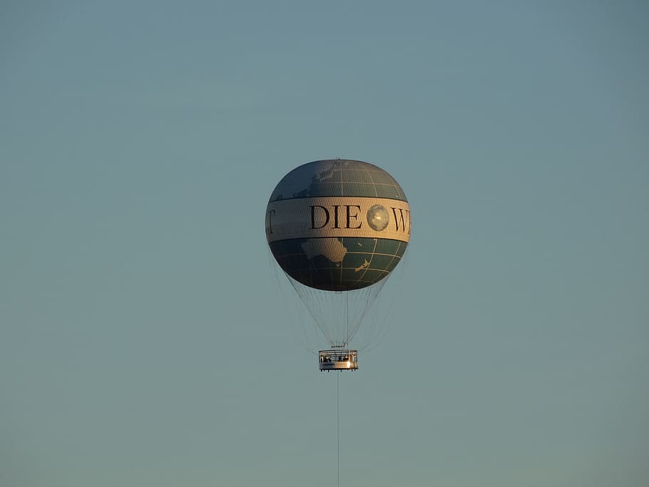 balloon, aerostat, flying, air vehicle, sky, mid-air, transportation, HD wallpaper