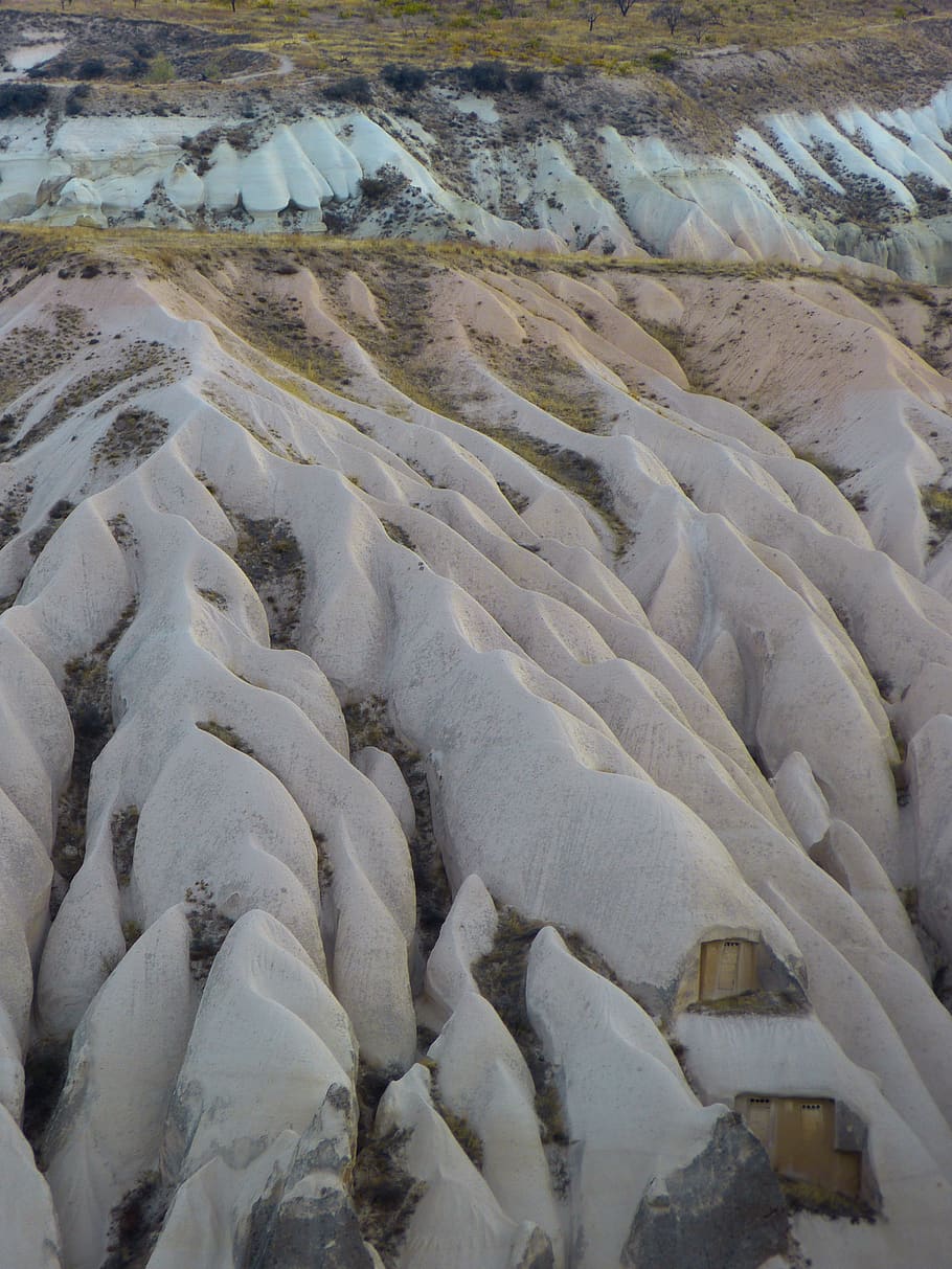 tufa, rock formations, landscape, red valley, cappadocia, turkey, HD wallpaper
