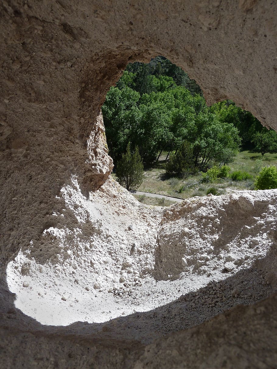 rock hole, desert, bandelier national monument, new mexico, HD wallpaper