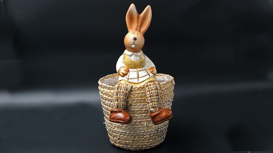 background, easter, hare, representation, art and craft, rabbit - animal HD wallpaper