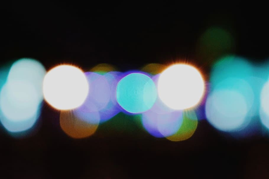 bokeh photography, light, dark, night, focu, out of focu, spot light HD wallpaper