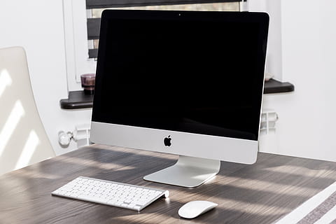 white iMac with Apple keyboard and magic mouse, pc, apple inc HD wallpaper